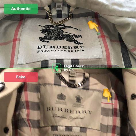 burberry fake vs real coat|do all burberry buttons say.